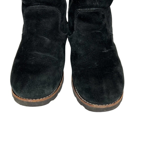 UGG Womens Black Waterproof Etta Tall Boot Platform Sole Shearling Interior Boot - Picture 3 of 9